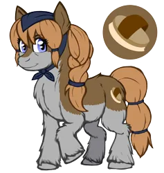 Size: 1800x1900 | Tagged: safe, artist:a0iisa, ponybooru import, oc, oc:lushcoat, unofficial characters only, pony, taiga pony, bandana, blaze (coat marking), brush, coat markings, colored sketch, cutie mark, ears, female, fluffy, image, mare, orange mane, png, simple background, sketch, solo, transparent background, unshorn fetlocks