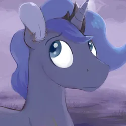 Size: 600x600 | Tagged: safe, artist:cottonsulk, derpibooru import, princess luna, pony, bust, image, png, prince artemis, rule 63, solo