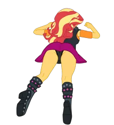 Size: 1950x2147 | Tagged: suggestive, artist:gmaplay, derpibooru import, sunset shimmer, equestria girls, ass, ass up, bunset shimmer, butt, defeat, defeated, face down ass up, image, png, simple background, solo, transparent background, unconscious