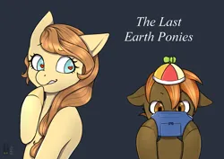 Size: 2039x1446 | Tagged: safe, artist:natt333, author:shakespearicles, derpibooru import, button mash, oc, oc:cream heart, earth pony, pony, fanfic, fanfic:the last earth ponies, buttoncest, canon x oc, cap, closed mouth, clothes, colt, earth pony oc, eyebrows, eyelashes, eyes open, family, fanfic art, fanfic cover, female, fimfiction, foal, game boy, hat, heart, heart eyes, horny, image, implied inbreeding, implied incest, implied sex, implied shipping, incest, infidelity, lip bite, logo, looking, looking at someone, male, mother and child, mother and son, nostrils, open mouth, parent and child, playing video games, png, propeller hat, pupils, raised eyebrow, shakespearicles, shipping, signature, simple background, straight, teeth, text, the last earth ponies, unshorn fetlocks, wall of tags, wingding eyes, xk-class end-of-the-world scenario