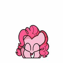 Size: 320x320 | Tagged: safe, artist:sugar morning, derpibooru import, edit, editor:dematrix-edit, sound edit, pinkie pie, earth pony, pony, ^^, animated, butt shake, cute, dancing, derpibooru exclusive, diapinkes, distraction dance, eyes closed, female, frame by frame, full body, happy, image, loop, mare, meme, music, ponk, simple background, smiling, solo, the club can't even handle me right now, vibing, webm, white background