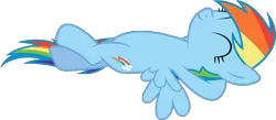 Size: 9000x3918 | Tagged: safe, artist:dipi11, derpibooru import, rainbow dash, pegasus, pony, rainbow falls, season 4, ^^, absurd resolution, cute, dashabetes, eyes closed, female, happy, image, mare, png, relaxing, smiling, solo, spread wings, wings