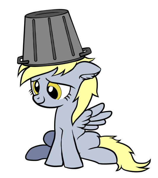 Size: 4000x4493 | Tagged: safe, artist:buttercupsaiyan, derpy hooves, pony, cute, female, filly, head, image, png, trashcan, vector