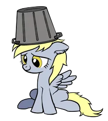Size: 4000x4493 | Tagged: safe, artist:buttercupsaiyan, derpy hooves, pony, cute, female, filly, head, image, png, trashcan, vector