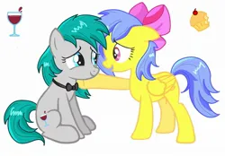 Size: 1920x1334 | Tagged: safe, derpibooru import, oc, oc:夜斓, oc:熙悦, earth pony, pegasus, image, jpeg, looking at each other, looking at someone