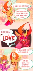 Size: 1173x2520 | Tagged: safe, artist:sockiepuppetry, derpibooru import, spike, thorax, changedling, changeling, dragon, hearts and hooves day, holiday, image, king thorax, png, valentine's day