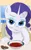 Size: 1038x1698 | Tagged: safe, artist:raritymylove, derpibooru import, cheerilee, rarity, pony, blushing, bread, cute, date, eyelashes, eyeshadow, food, heart, heart eyes, image, looking at you, loving gaze, makeup, png, restaurant, romantic, smiling, smiling at you, solo, soup, wingding eyes