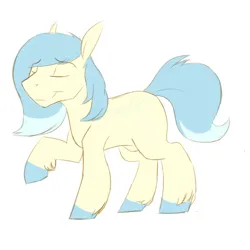 Size: 800x800 | Tagged: safe, artist:cottonsulk, derpibooru import, oc, oc:soft spot, unofficial characters only, earth pony, pony, eyes closed, image, male, nudity, png, sheath, simple background, solo, stallion, white background