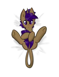 Size: 1280x1646 | Tagged: safe, artist:sinclair2013, derpibooru import, oc, oc:enamor, unofficial characters only, pony, unicorn, blushing, covering, covering crotch, female, image, leonine tail, looking at you, mare, png, solo, tail