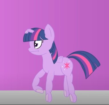 Size: 372x360 | Tagged: safe, artist:marshmallowhors, derpibooru import, twilight sparkle, alicorn, pony, my little pony: tell your tale, cursed image, finger pony, g5, image, jpeg, parody, solo