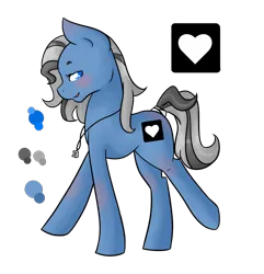 Size: 1280x1327 | Tagged: safe, artist:sinclair2013, derpibooru import, oc, unofficial characters only, earth pony, pony, blushing, female, heart, image, jewelry, mare, necklace, png, solo