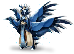 Size: 4269x3133 | Tagged: safe, derpibooru import, oc, oc:prince nova, alicorn, anthro, deity, alicorn oc, divine, ethereal hair, four wings, horn, image, multiple wings, png, sparkles, wings