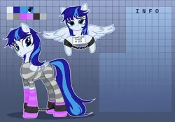 Size: 4000x2800 | Tagged: safe, artist:nika-rain, derpibooru import, oc, oc:snowflake flower, pegasus, pony, commission, image, png, reference sheet, show accurate, solo