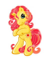 Size: 945x1225 | Tagged: safe, artist:vernorexia, derpibooru import, sunshimmer, earth pony, pony, coloring page, g3, image, png, red mane, simple background, standing, transparent background