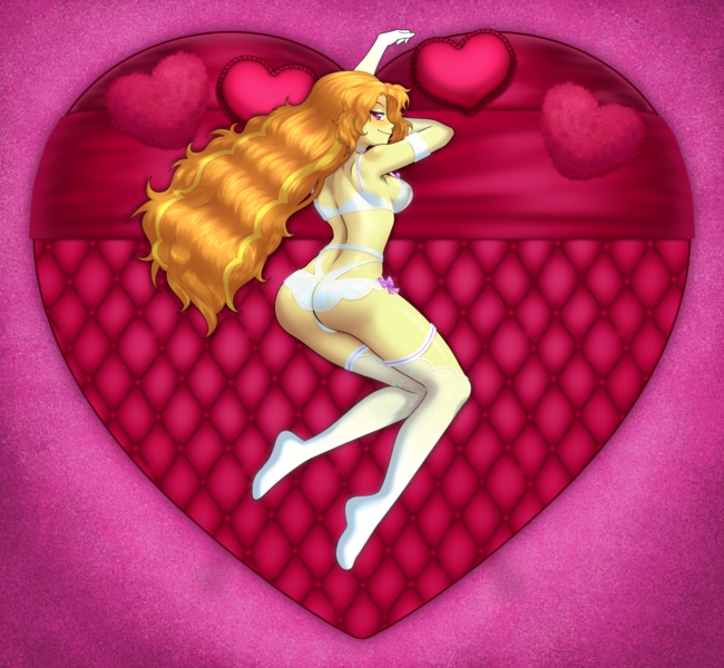 Size: 1280x1182 | Tagged: questionable, artist:rileyav, derpibooru import, adagio dazzle, equestria girls, rainbow rocks, adagio dat-azzle, ass, breasts, butt, clothes, gloves, heart, holiday, image, lingerie, nipples, nudity, png, see-through, valentine's day