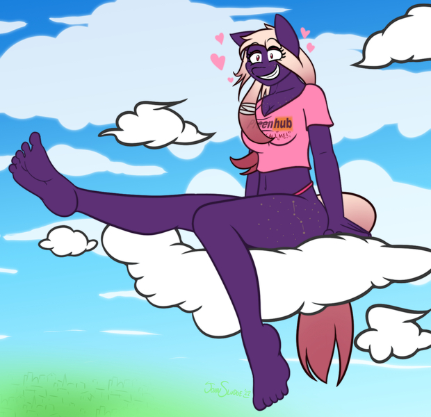 Size: 1371x1326 | Tagged: questionable, artist:john sludge, derpibooru import, oc, oc:starry daze, unofficial characters only, anthro, pegasus, plantigrade anthro, cloud, feet, female, fetish, foot fetish, foot tease, image, jpeg, pegasus oc, preenhub, solo, solo female, wings