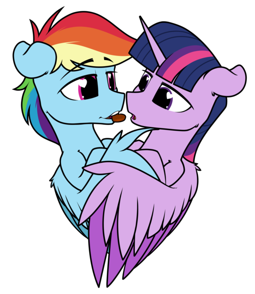 Size: 3300x3800 | Tagged: safe, artist:dacaoo, derpibooru import, rainbow dash, twilight sparkle, twilight sparkle (alicorn), alicorn, pegasus, pony, chocolate, female, food, heart, heart eyes, hearts and hooves day, holiday, hug, image, imminent kissing, lesbian, mare, png, shipping, simple background, transparent background, twidash, valentine's day, wingding eyes, winghug, wings