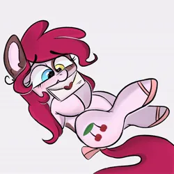 Size: 1920x1920 | Tagged: safe, artist:tasiashoe, derpibooru import, oc, unofficial characters only, earth pony, pony, blushing, bow, eyebrows, eyebrows visible through hair, heart, image, jpeg, letter, mouth hold, sandals, solo, tail, tail bow