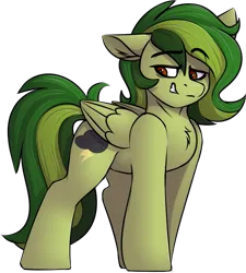 Size: 937x1039 | Tagged: safe, artist:notetaker, derpibooru import, oc, oc:thundercloud, unofficial characters only, pegasus, pony, chest fluff, eyebrows, eyebrows visible through hair, grin, image, png, raised eyebrow, smiling, smirk, solo