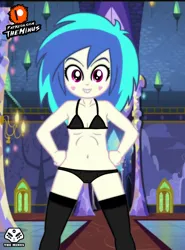 Size: 1280x1734 | Tagged: suggestive, artist:theminus, derpibooru import, vinyl scratch, equestria girls, belly button, image, jpeg, solo, younger