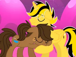 Size: 920x700 | Tagged: safe, artist:lynnthenerdkitty, artist:tersisa, derpibooru import, alicorn, earth pony, pony, base used, bumblebee (transformers), charlie, crossover, holiday, hug, image, png, romance, shipping, transformers, valentine's day