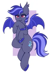 Size: 603x836 | Tagged: safe, artist:lulubell, derpibooru import, oc, oc:night watch, unofficial characters only, bat pony, female, image, png, solo