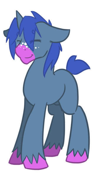Size: 500x900 | Tagged: safe, artist:sinclair2013, derpibooru import, oc, unofficial characters only, pony, unicorn, eyes closed, image, male, nudity, png, sheath, short tail, solo, stallion, tail