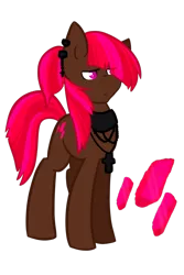 Size: 1280x1920 | Tagged: safe, artist:sinclair2013, derpibooru import, oc, oc:ruby shard, unofficial characters only, pony, ear piercing, female, image, jewelry, mare, necklace, piercing, png, simple background, solo, transparent background