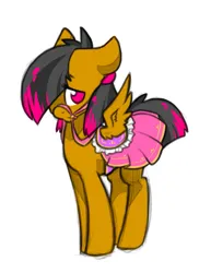 Size: 689x893 | Tagged: safe, artist:sinclair2013, derpibooru import, oc, oc:plume, unofficial characters only, pegasus, pony, clothes, female, image, mare, png, saddle, simple background, skirt, solo, tack