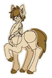 Size: 800x1200 | Tagged: safe, artist:sinclair2013, derpibooru import, oc, oc:sinclair, unofficial characters only, pony, taur, image, nudity, png, ponytaur, sheath, simple background, sketch, solo, transparent background