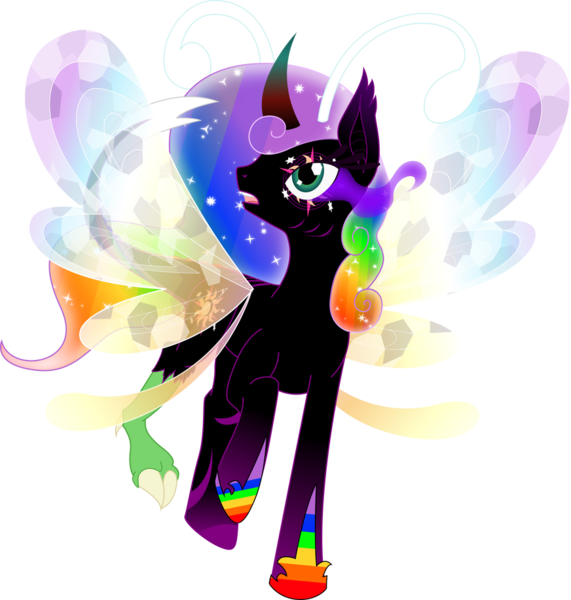 Size: 872x917 | Tagged: dead source, safe, artist:theshadowstone, derpibooru import, oc, oc:princess changeling rainbow magic pants, unofficial characters only, alicorn, bat pony, breezie, changeling, crystal pony, draconequus, hybrid, original species, umbrum, zebra, alicorn oc, alternative cutie mark placement, bat pony oc, bat wings, big crown thingy, breezie oc, changeling oc, crystal pony oc, crystal wings, crystallized, crystallized pony, curved horn, cutie mark magic, donut steel, draconequus oc, element of magic, ethereal mane, facial cutie mark, fusion, horn, horseshoes, hybrid oc, image, jewelry, joke oc, leonine tail, mary sue, older, png, regalia, simple background, solo, sombra eyes, tail, transparent background, vector, wings, zebra oc