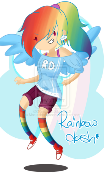 Size: 400x685 | Tagged: safe, artist:cosmicponye, derpibooru import, rainbow dash, human, humanized, image, light skin, png, simple background, transparent background