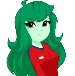 Size: 976x978 | Tagged: safe, artist:rosemile mulberry, derpibooru import, wallflower blush, human, equestria girls, equestria girls series, breasts, female, image, png, redraw, simple background, solo, white background