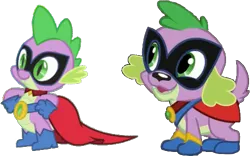 Size: 489x306 | Tagged: safe, artist:pascalmulokozi2, derpibooru import, edit, edited screencap, screencap, humdrum, spike, spike the regular dog, dog, dragon, equestria girls, movie magic, power ponies (episode), spoiler:eqg specials, background removed, image, not a vector, png, power ponies, simple background, transparent background