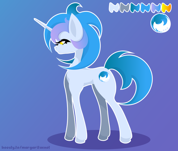 Size: 2600x2200 | Tagged: safe, artist:margaritaenot, derpibooru import, oc, pony, unicorn, commission, gradient background, image, png, solo, vector