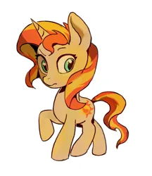 Size: 1191x1381 | Tagged: safe, artist:yanming98294, derpibooru import, sunset shimmer, pony, unicorn, female, image, mare, png, raised hoof, simple background, solo, white background