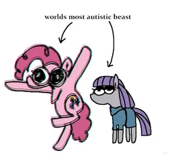 Size: 1752x1587 | Tagged: safe, artist:punkittdev, derpibooru import, maud pie, pinkie pie, earth pony, autism, duo, female, funny, funny as hell, horsecomix, image, jpeg, simple background, white background