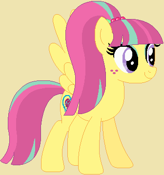 Size: 336x359 | Tagged: safe, artist:jadeharmony, artist:mak2020, derpibooru import, sour sweet, ponified, pegasus, pony, base used, equestria girls ponified, freckles, image, png, simple background, solo, yellow background