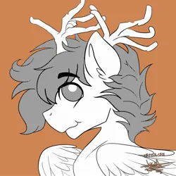 Size: 2500x2500 | Tagged: safe, artist:scarlett-letter, derpibooru import, oc, oc:nimbus cloud, deer, pegasus, deerified, image, jpeg, male, solo, species swap