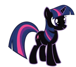 Size: 10000x8887 | Tagged: safe, artist:gratlofatic, edit, twibooru exclusive, vector edit, twilight sparkle, pony, unicorn, absurd resolution, black repaint, featured image, female, funko, image, mare, png, recolor, simple background, solo, toy, transparent background, unicorn twilight, vector