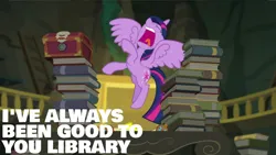 Size: 2000x1125 | Tagged: safe, derpibooru import, edit, edited screencap, editor:quoterific, screencap, twilight sparkle, twilight sparkle (alicorn), alicorn, equestria girls, equestria girls series, forgotten friendship, book, image, ladder, png, scroll, solo