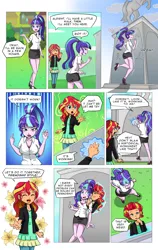 Size: 1476x2336 | Tagged: safe, artist:candyclumsy, artist:mlp-cam, artist:vyazinrei, derpibooru import, starlight glimmer, sunset shimmer, comic:equestria girls curse and madness, equestria girls, comic, dialogue, duo, female, image, png, portal, speech bubble