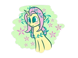 Size: 2160x1620 | Tagged: safe, artist:dreamcatchintilldawn, derpibooru import, fluttershy, pony, unicorn, female, image, partial background, png, race swap, simple background, solo, transparent background, unicorn fluttershy