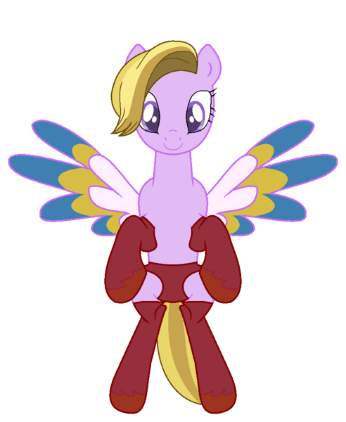 Size: 849x1036 | Tagged: safe, artist:westrail642fan, derpibooru import, dazzle feather, pegasus, bipedal, clothes, colored wings, g5, image, panties, png, red panties, red socks, see-through, simple background, socks, spread wings, transparent background, underwear, unshorn fetlocks, westrail642fan's cadance template, wings