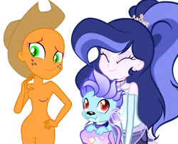 Size: 1744x1408 | Tagged: safe, artist:harmonyvitality-yt, derpibooru import, oc, unofficial characters only, dog, equestria girls, base used, clothes, eyes closed, freckles, hat, image, offspring, parent:flash sentry, parent:princess ember, parent:spike, parent:twilight sparkle, parents:emberspike, parents:flashlight, png, smiling