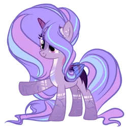 Size: 1280x1280 | Tagged: safe, artist:harmonyvitality-yt, derpibooru import, oc, unofficial characters only, alicorn, pony, alicorn oc, base used, eyelashes, female, horn, image, mare, offspring, parent:flash sentry, parent:twilight sparkle, parents:flashlight, png, raised hoof, smiling, wings