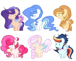 Size: 1669x1343 | Tagged: safe, artist:harmonyvitality-yt, derpibooru import, oc, unofficial characters only, alicorn, earth pony, hybrid, pegasus, pony, alicorn oc, base used, earth pony oc, female, horn, image, interspecies offspring, male, mare, offspring, parent:applejack, parent:caramel, parent:cheese sandwich, parent:discord, parent:fancypants, parent:flash sentry, parent:fluttershy, parent:pinkie pie, parent:rainbow dash, parent:rarity, parent:soarin', parent:twilight sparkle, parents:carajack, parents:cheesepie, parents:discoshy, parents:flashlight, parents:raripants, parents:soarindash, pegasus oc, png, stallion, wings