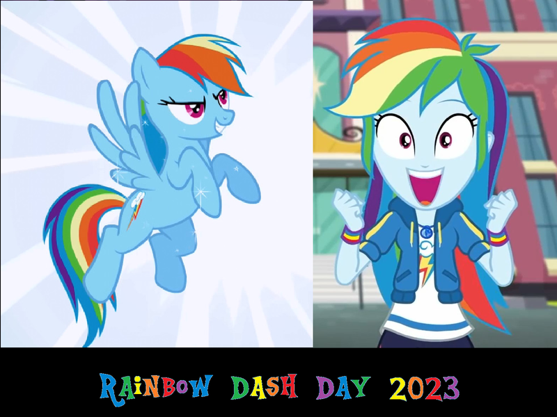 Size: 1600x1200 | Tagged: safe, artist:mlpfan3991, derpibooru import, rainbow dash, pegasus, pony, equestria girls, clothes, geode of super speed, happy, image, jacket, magical geodes, open mouth, png, rainbow dash day, smiling, wristband
