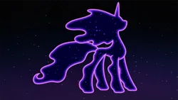 Size: 1366x768 | Tagged: safe, derpibooru import, tantabus, 2d, g4, genre needed, image, looking right, night, nightime, not an unicorn, png, sky, solo, starry night, starry sky