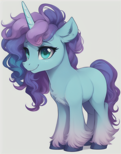 Size: 704x896 | Tagged: safe, derpibooru import, machine learning assisted, machine learning generated, pony, unicorn, g5, my little pony: a new generation, my little pony: make your mark, cute, female, image, mare, misty brightdawn, png, simple background, solo, unshorn fetlocks, white background